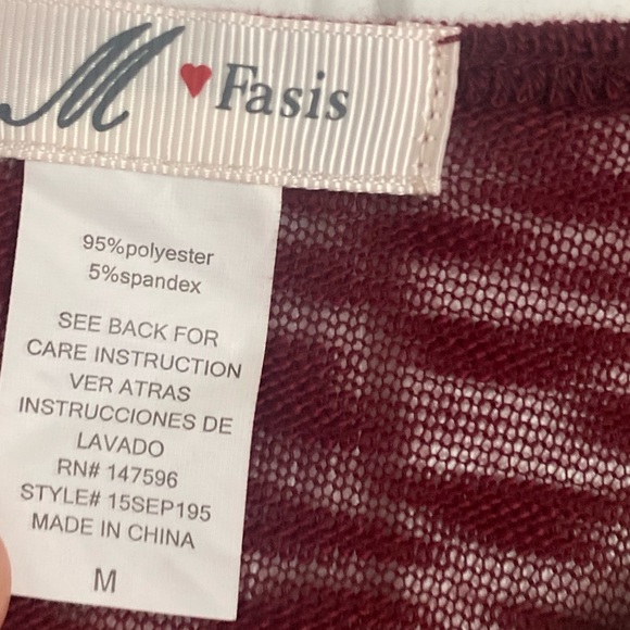 Medium maroon/cream blouse loose sleeves - Picture 3 of 3